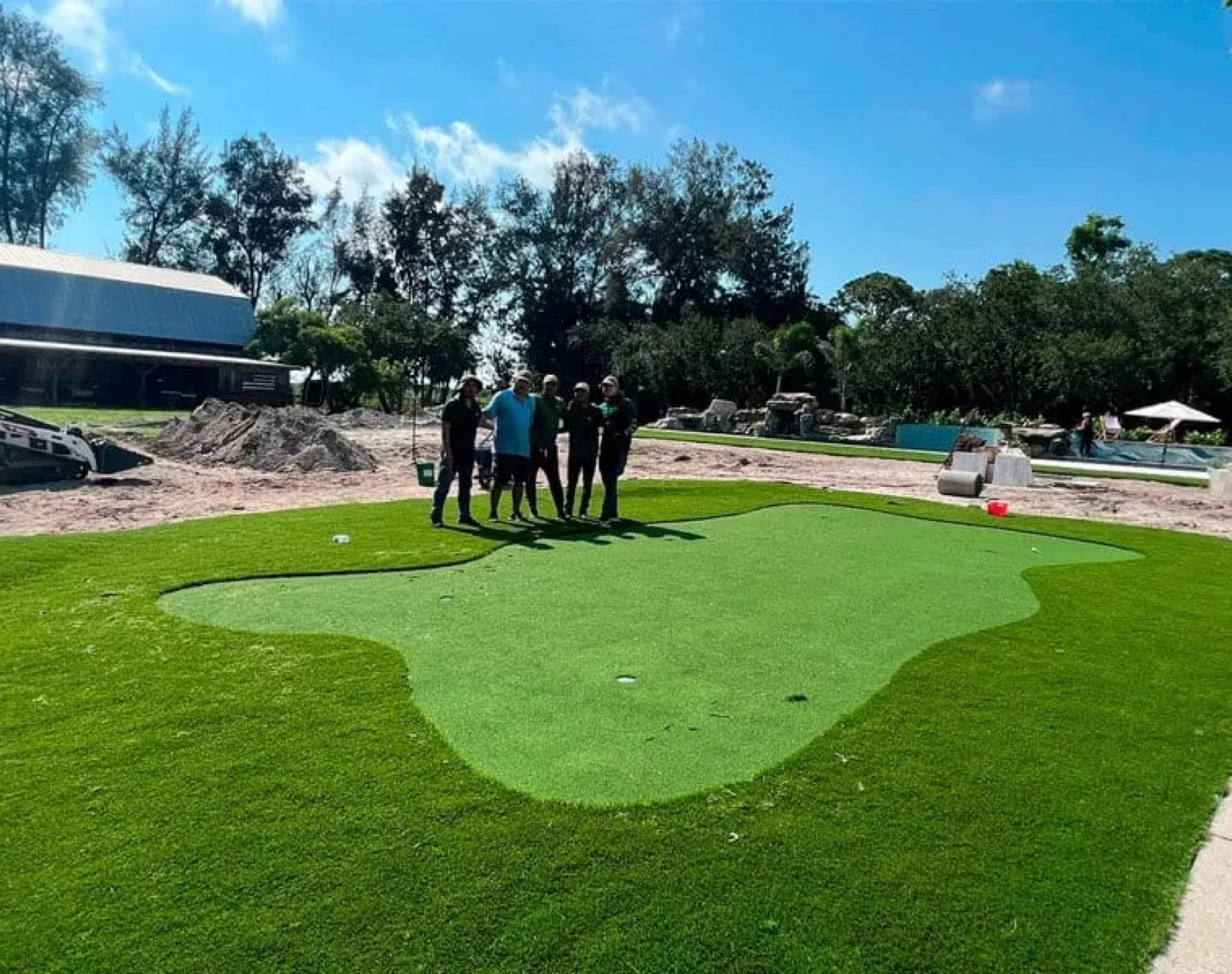 Residential turf installation