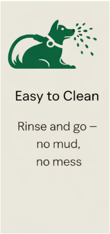 Pet-friendly synthetic grass area