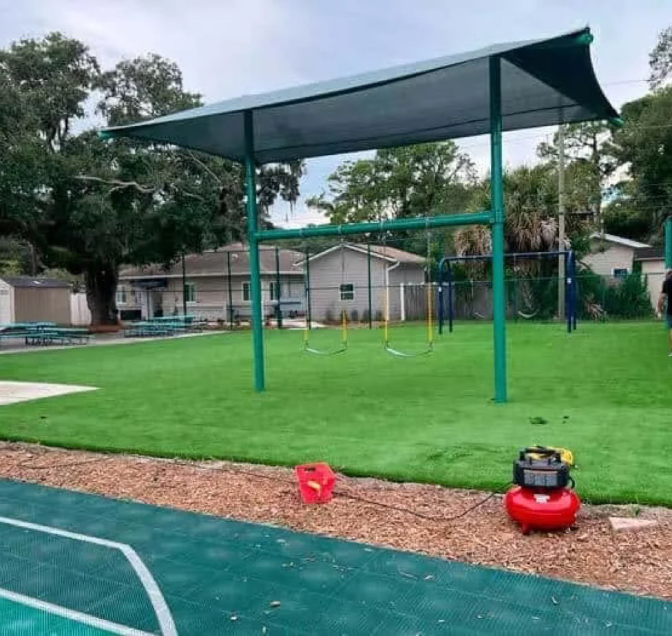 School playground turf