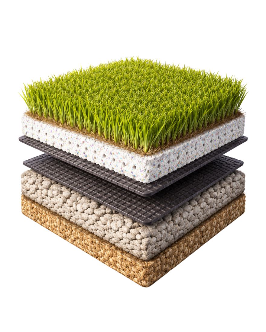 Playground artificial grass installed for a safe play space